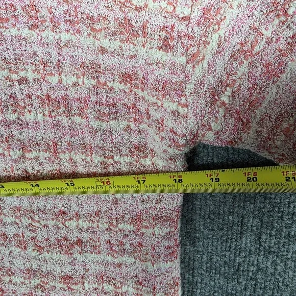 St John Jacket M Pink Tweed Knit Cardigan Duster Long Blazer Wool Blend Sweater - Picture 8 of 13